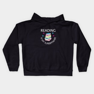 Reading is my superpower Kids Hoodie